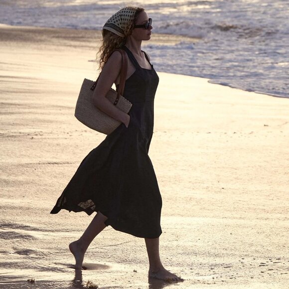 Doen Colbie Dress in Black sz M NWT - Picture 3 of 15